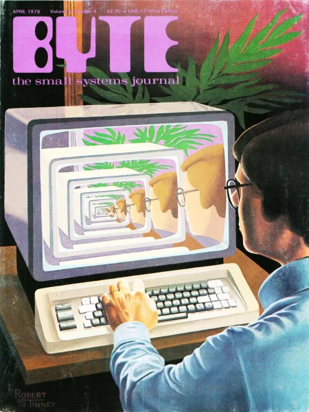 Example cover from Byte Magazine which were imported into Italy and available from international news stands.