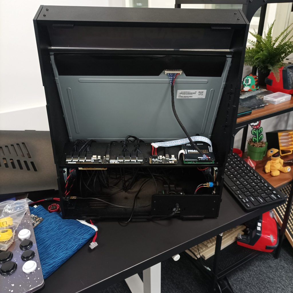 Rear of the Picade Max showing the custom boards