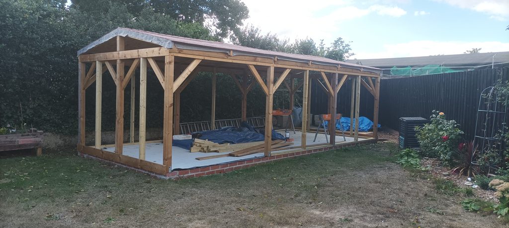 Workshopshed4 work in progress at the end of August 2026